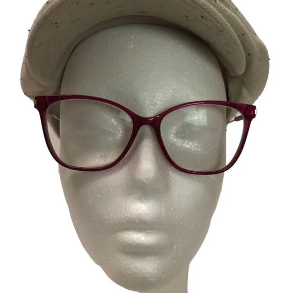 FURLA Cat eye raspberry pink plastic & wire glasses frames VFU298 - Picture 4 of 13